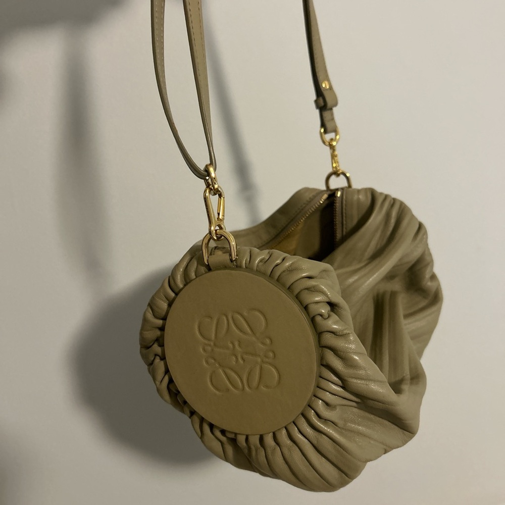 Loewe Taupe Leather Shoulder Bag